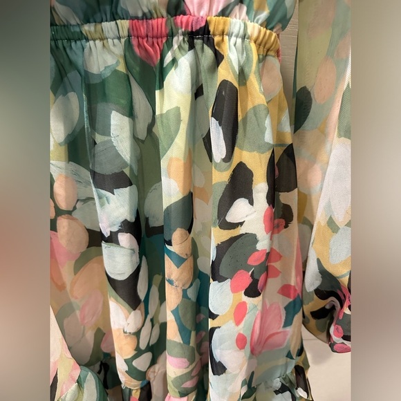 Hello Molly Floral V-Neck Dress- size 4 - Picture 2 of 6